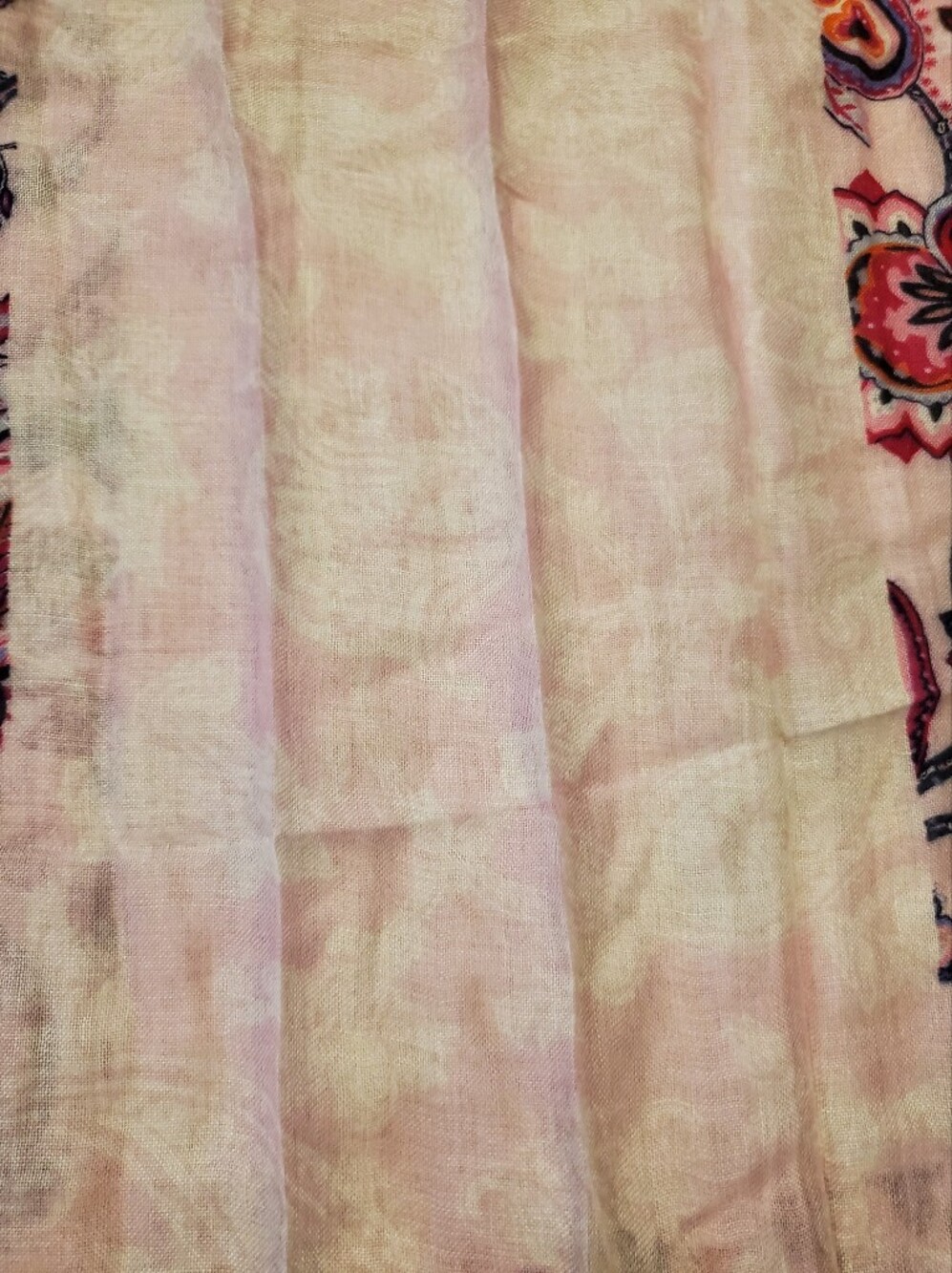 Vera Bradley Light Pink Paisley Women's Scarf - Soft Floral Print - Picture 9 of 11